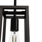 Hunter Squire Manor Hunter Squire Manor Matte Black And Dark Ash  Light Pendant Ceiling Light Fixture