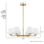 Hunter 48097 Alturas Gold Celestial Valley 6 Light Medium Chandelier Gold Image 4