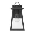 Hunter 46054 Matte Black Ivory Dusk Outdoor 1 Light Medium Wall Light Black Image 1