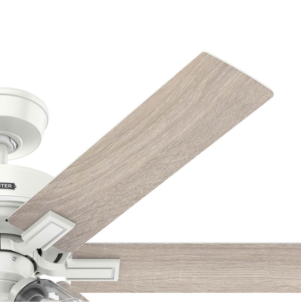 Hunter 52904 Fresh White 52 Inch Fonthill Energy Star Hunterexpress Fresh White Ceiling Fan With Led Light Kit And Handheld Remote Image 2