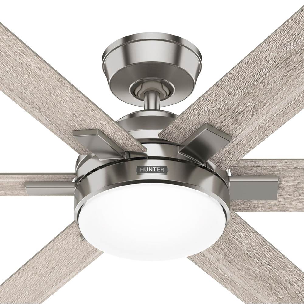 Hunter 52785 Brushed Nickel 52 Inch Georgetown Energy Star Hunterexpress Brushed Nickel Ceiling Fan With Led Light Kit And Handheld Remote Image 4