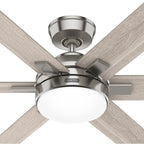 Hunter 52785 Brushed Nickel 52 Inch Georgetown Energy Star Hunterexpress Brushed Nickel Ceiling Fan With Led Light Kit And Handheld Remote Image 4