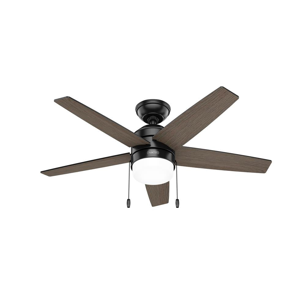 Hunter 52492 Matte Black 44 Inch Bardot Matte Black Ceiling Fan With Led Light Kit And Pull Chain Image 6