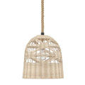 Hunter 48200 Matte Black Baskel 1 Light Large Pendant Rattan Image 1