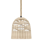 Hunter 48200 Matte Black Baskel 1 Light Large Pendant Rattan Image 1