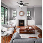 Hunter 52395 Matte Black 52 Inch Newsome Matte Black Ceiling Fan With Led Light Kit And Pull Chain Image 4
