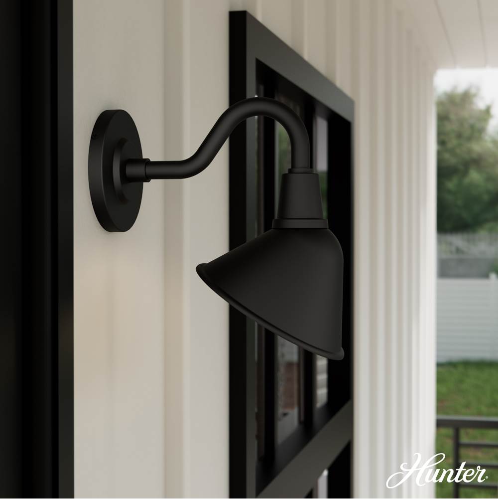 Hunter 46011 Matte Black Cassius Matte Black 1 Light Small Image 2