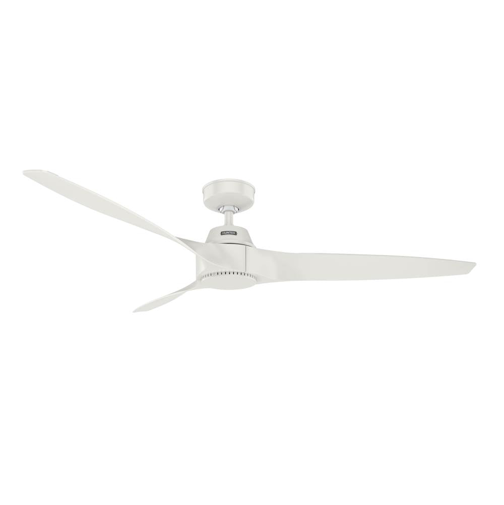 Hunter 52998 Fresh White 60 Inch Mosley Energy Star Fresh White Damp Rated Ceiling Fan And Wall Control Image 1