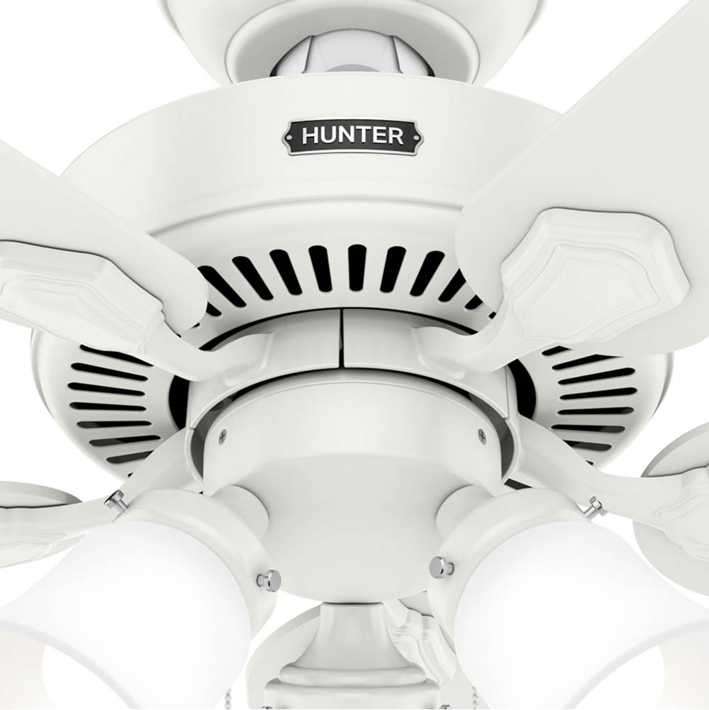 Hunter 52777 Fresh White Hunter 44 Inch Swanson Fresh White Ceiling Fan With Led Light Kit And Pull Chain Image 8
