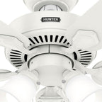 Hunter 52777 Fresh White Hunter 44 Inch Swanson Fresh White Ceiling Fan With Led Light Kit And Pull Chain Image 8
