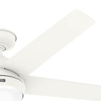 Hunter 52611 Matte White Hunter 52 Inch Skyflow Matte White Weathermax Indoor / Outdoor Ceiling Fan With Led Light Kit And Wall Control Image 5