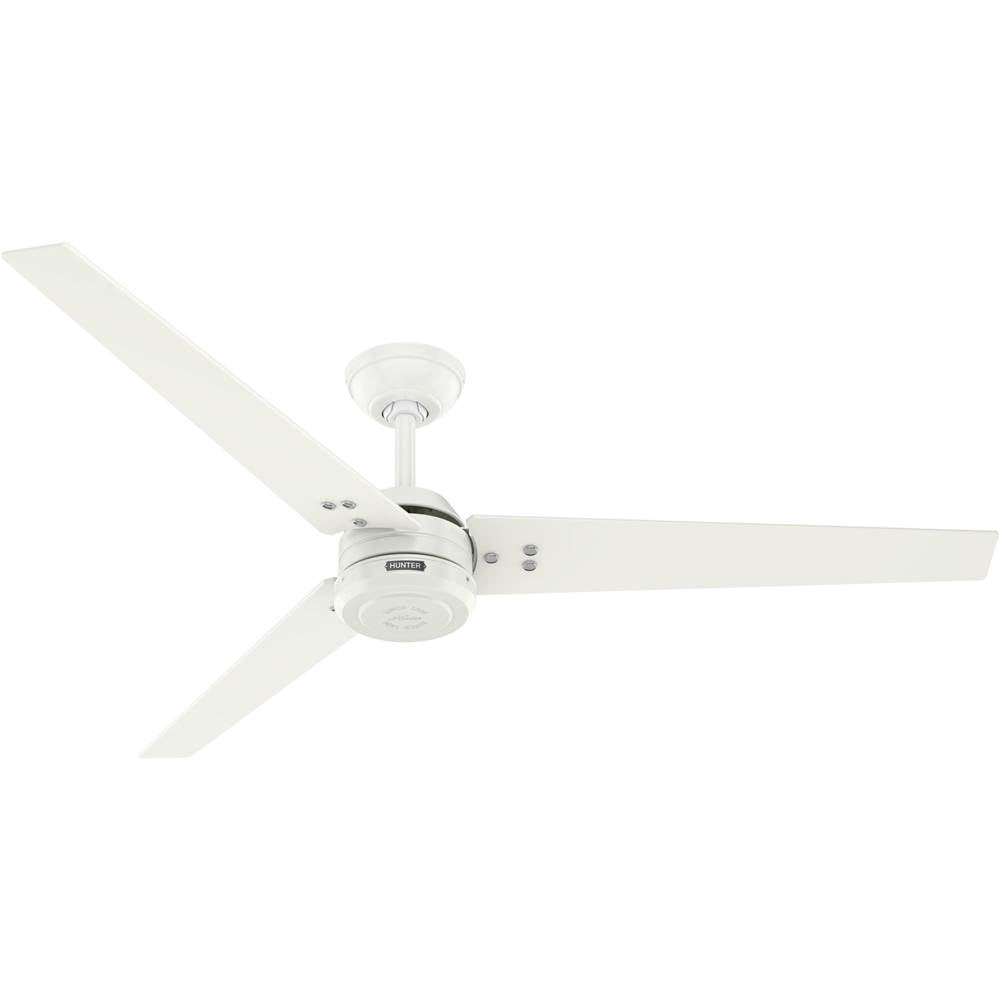 Hunter 52980 Fresh White 60 Inch Cassius Energy Star Fresh White Damp Rated Ceiling Fan And Wall Control Image 1
