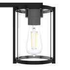 Hunter Astwood Matte Black With Clear Glass 4 Light Vanity Wall Light Fixture