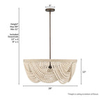 Hunter 48189 Matte Bronze Autumndale 6 Light Medium Chandelier Image 4