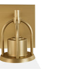 Hunter 13170 Luxe Gold Carrington Isle Luxe Gold With Cased White Glass Glass 3 Light Bathroom Vanity Wall Light Fixture Image 2