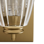 Hunter Rossmoor Hunter Rossmoor Luxe Gold With Clear Glass 1 Light Sconce Wall Light Fixture