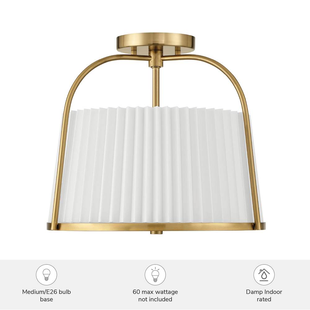 Hunter 48242 Alturas Gold Atmore 2 Light Large Semi Flush Gold Image 3
