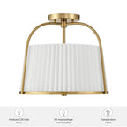 Hunter 48242 Alturas Gold Atmore 2 Light Large Semi Flush Gold Image 3