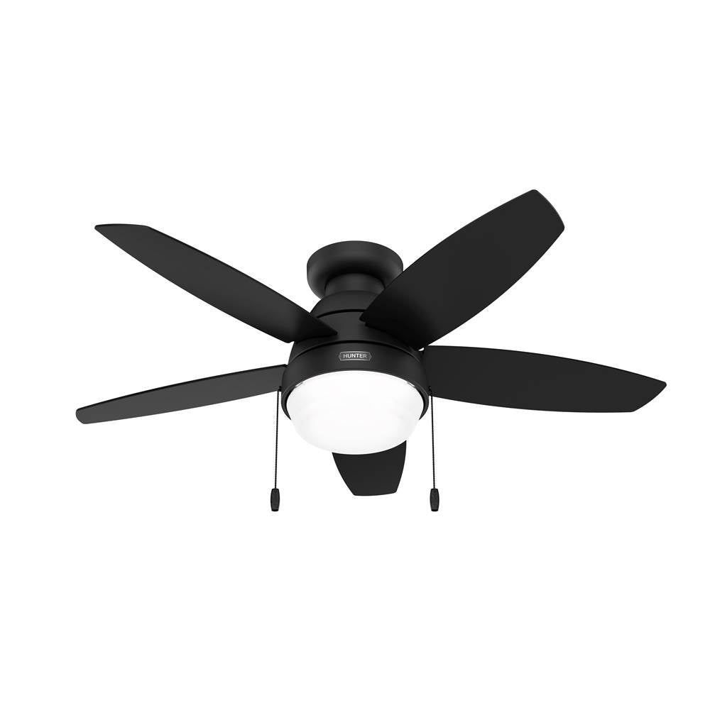 Hunter 52613 Matte Black 44in Lilliana - Flat Matte Black Image 1
