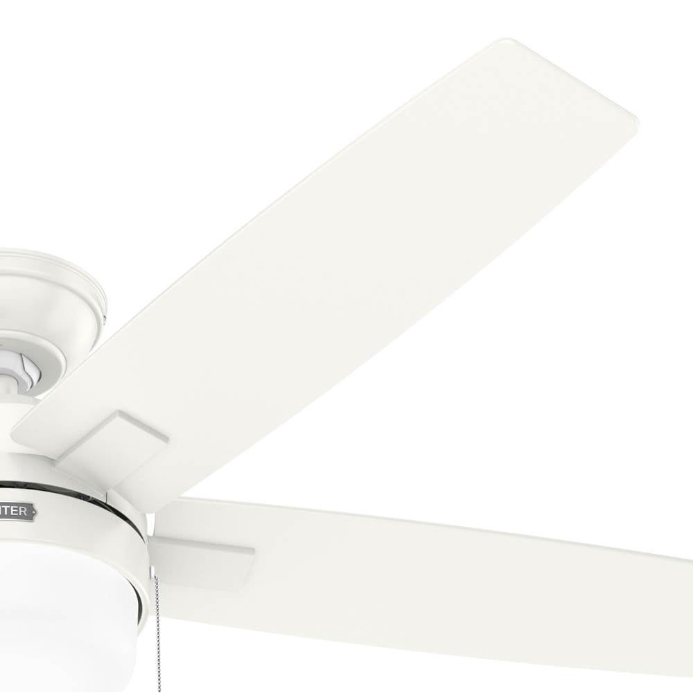 Hunter 52773 Fresh White 52 Inch Anisten Fresh White Ceiling Fan With Led Light Kit And Pull Chain Image 4