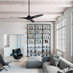 Hunter 52997 Matte Black 60 Inch Mosley Energy Star Matte Black Damp Rated Ceiling Fan And Wall Control Image 4