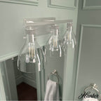 Hunter 48036 Brushed Nickel Van Nuys Brushed Nickel With Clear Glass 3 Light Vanity Wall Light Fixture Image 4
