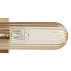 Hunter 13239 Luxe Gold Beverly Glen Luxe Gold With Amber Glass 2 Light Bathroom Vanity Wall Light Fixture Image 4
