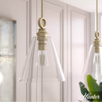 Hunter 19438 Alturas Gold Hunter Klein Alturas Gold 1 Light Pendant Ceiling Light Fixture Image 4
