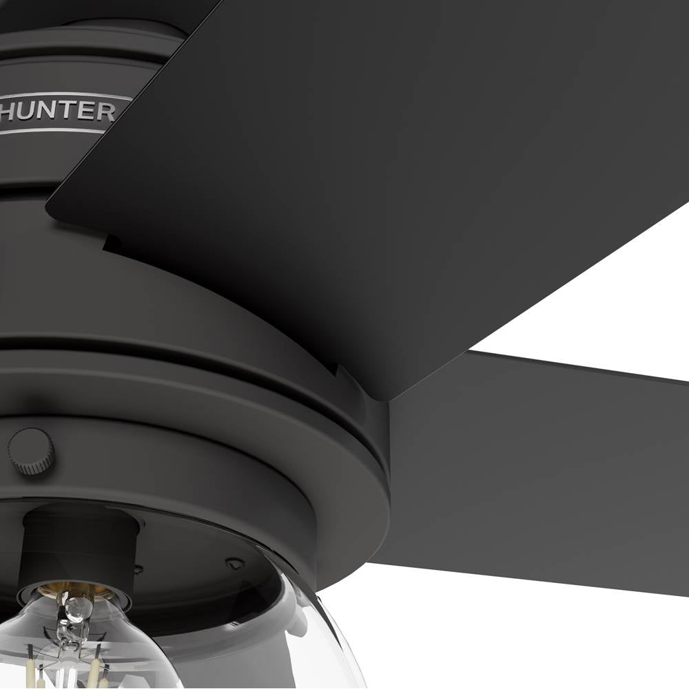 Hunter 52655 Matte Black Hunter 52 Inch Xidane Matte Black Ceiling Fan With Led Light Kit And Handheld Remote Image 8