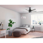 Hunter 52311 Matte Black 52 Inch Wifi Techne Matte Black Ceiling Fan With Led Light Kit And Handheld Remote Image 6