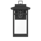 Hunter 46072 Matte Black Hunter Yancy House Matte Black With Clear Glass 1 Light Image 1