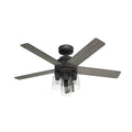 Hunter 52650 Matte Black Hunter 52 Inch Lochemeade Matte Black Ceiling Fan With Led Light Kit And Handheld Remote Image 1