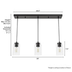 Hunter 13070 Noble Bronze Hartland Noble Bronze With Seeded Glass 3 Light Cluster Ceiling Light Fixture Image 4