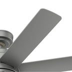 Hunter 52376 Matte Silver 52 Inch Brazos Matte Silver Damp Rated Ceiling Fan With Led Light Kit And Handheld Remote Image 3