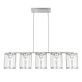 Hunter 48012 Brushed Nickel Astwood Brushed Nickel With Clear Glass 5 Light Chandelier Ceiling Light Fixture Image 1