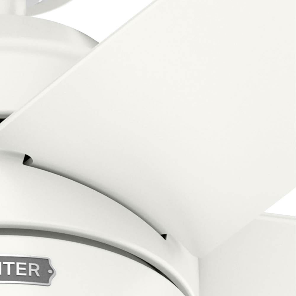 Hunter 52494 Fresh White 44 Inch Bardot Fresh White Ceiling Fan With Led Light Kit And Pull Chain Image 8