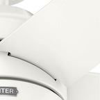 Hunter 52494 Fresh White 44 Inch Bardot Fresh White Ceiling Fan With Led Light Kit And Pull Chain Image 8