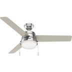 Hunter 50540 Brushed Nickel 52 Inch Aker Brushed Nickel Image 1