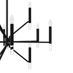 Hunter Sunjai Matte Black 12 Light Chandelier Ceiling Light Fixture