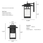 Hunter 46070 Matte Black Hunter Yancy House Matte Black With Clear Glass 1 Light Image 5