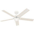 Hunter 52851 Fresh White 52 Inch Erling Energy Star Fresh White Ceiling Fan With Led Light Kit And Handheld Remote Image 1