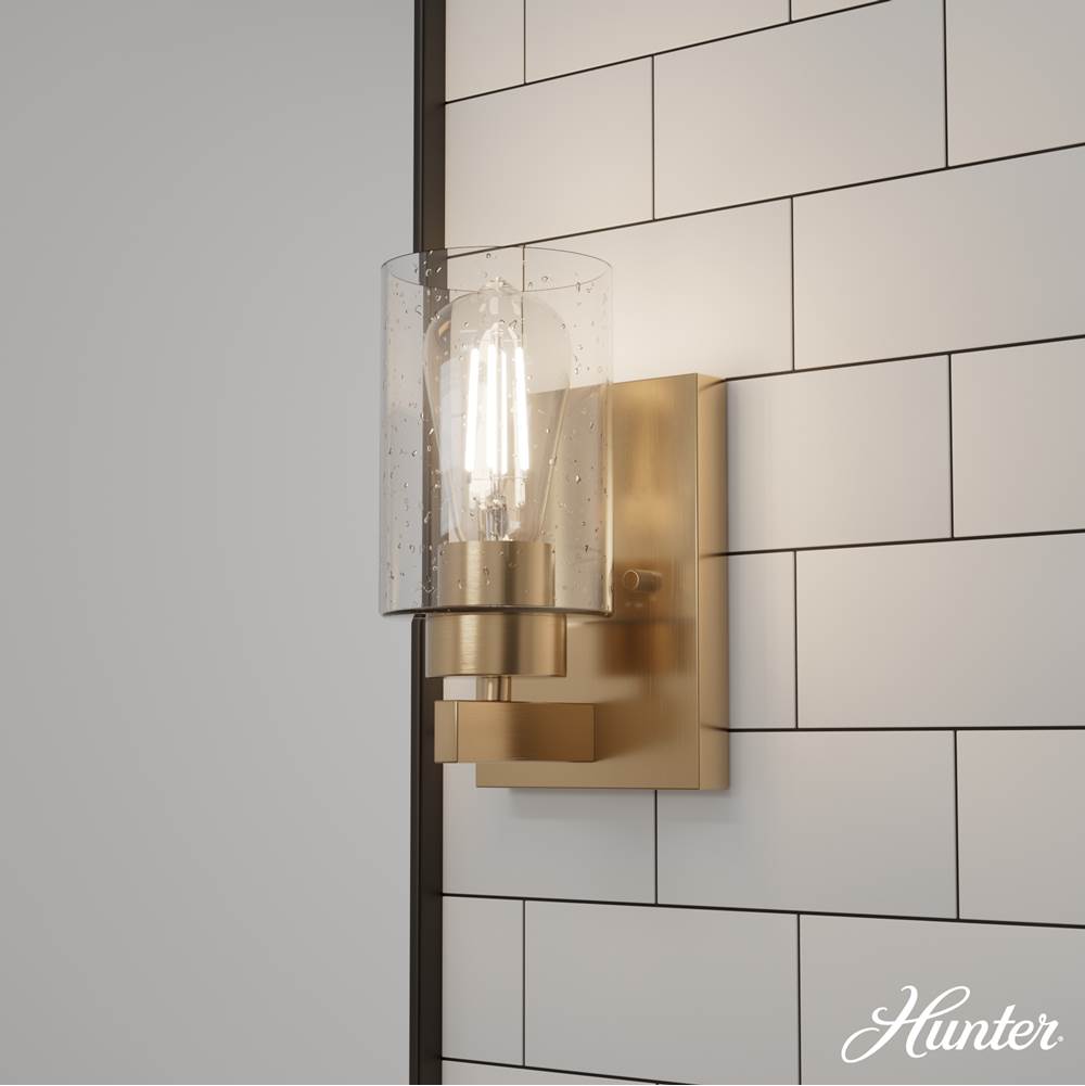 Hunter 13072 Alturas Gold Hartland Alturas Gold With Seeded Glass 1 Light Image 4