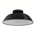 Hunter 46003 Matte Black,White Mill Valley Matte Black And White 1 Light Medium Image 1