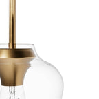 Hunter Vidria Alturas Gold With Clear Glass 1 Light Pendant Ceiling Light Fixture