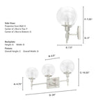Hunter 19764 Brushed Nickel Xidane 3 Light Vanity Image 2