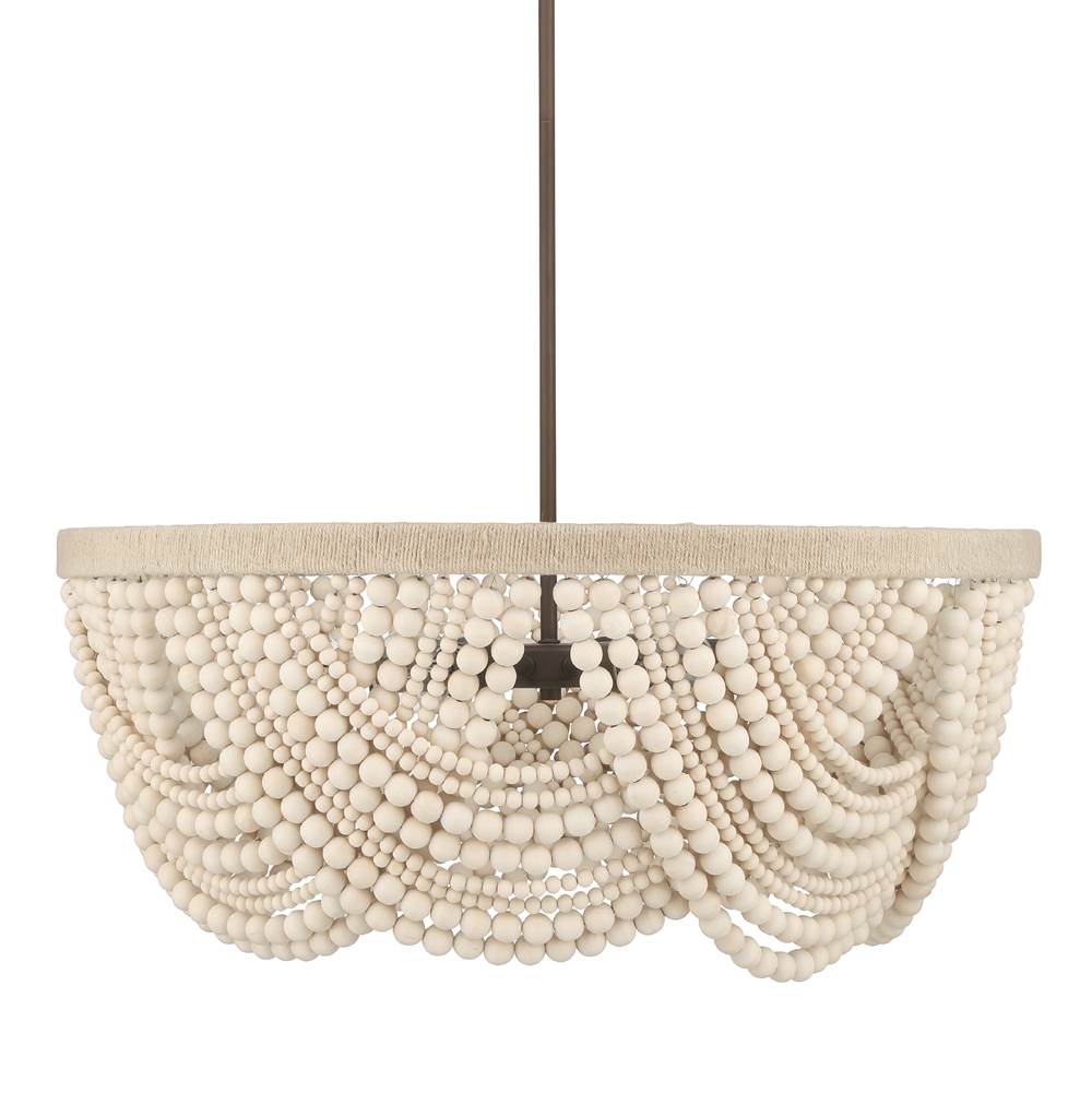 Hunter 48189 Matte Bronze Autumndale 6 Light Medium Chandelier Image 1