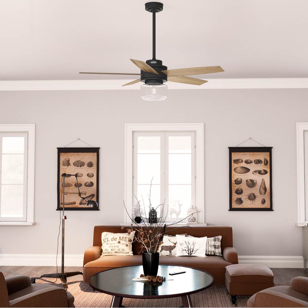 Hunter 52335 Matte Black 52in Margo - Flat Matte Black Image 2