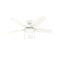 Hunter 52488 Fresh White 44 Inch Anisten Fresh White Ceiling Fan With Led Light Kit And Pull Chain Image 1