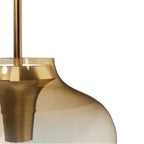 Hunter Vidria Alturas Gold With Amber Iridescent Glass 1 Light Pendant Ceiling Light Fixture