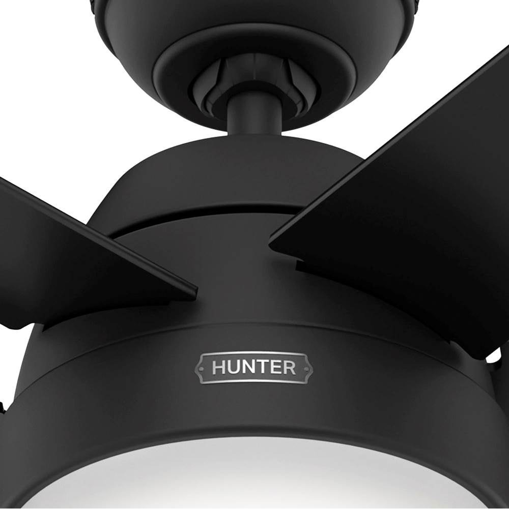 Hunter 52385 Matte Black 52 Inch Anslee Matte Black Ceiling Fan With Led Light Kit And Pull Chain Image 5